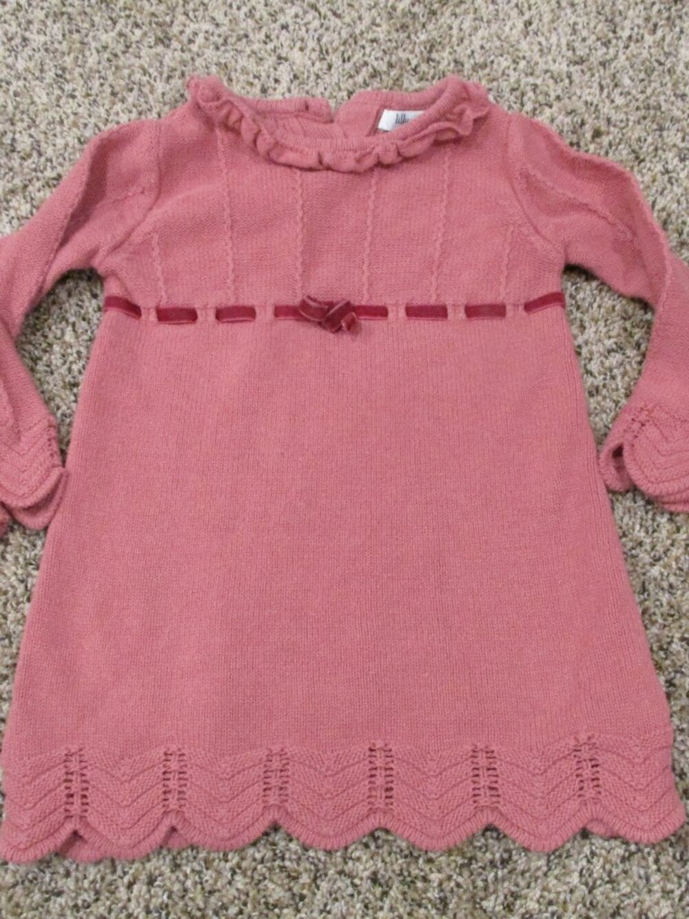 Lilly Wicket Pullover‎ Sweater Dress Toddler Girls Size 24M Pink Long Sleeve